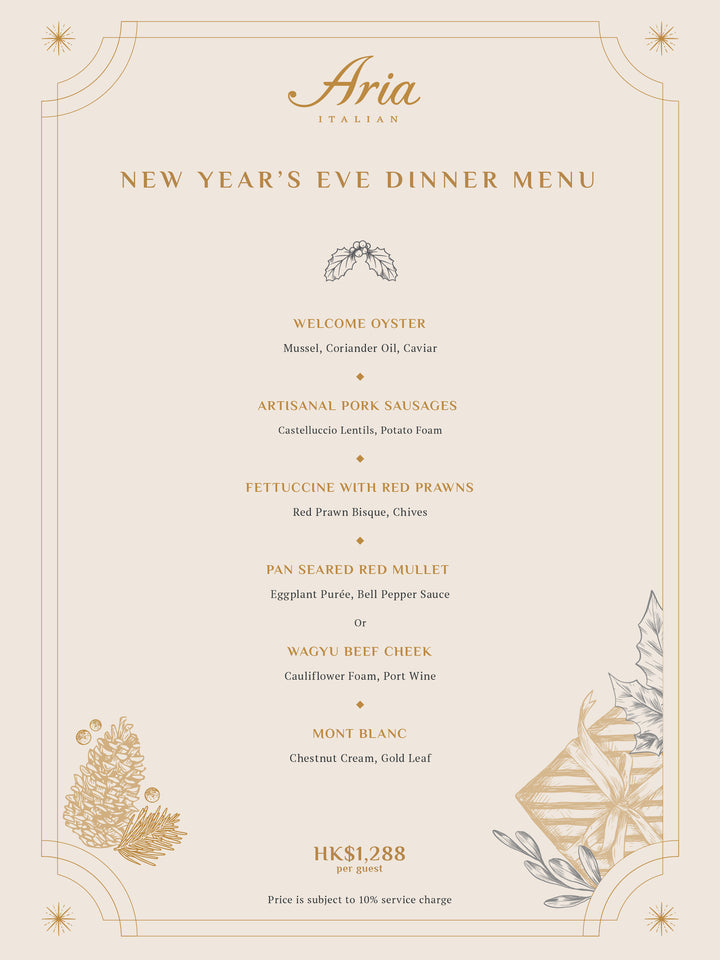 Aria New Year's Eve 5-Course Set Dinner