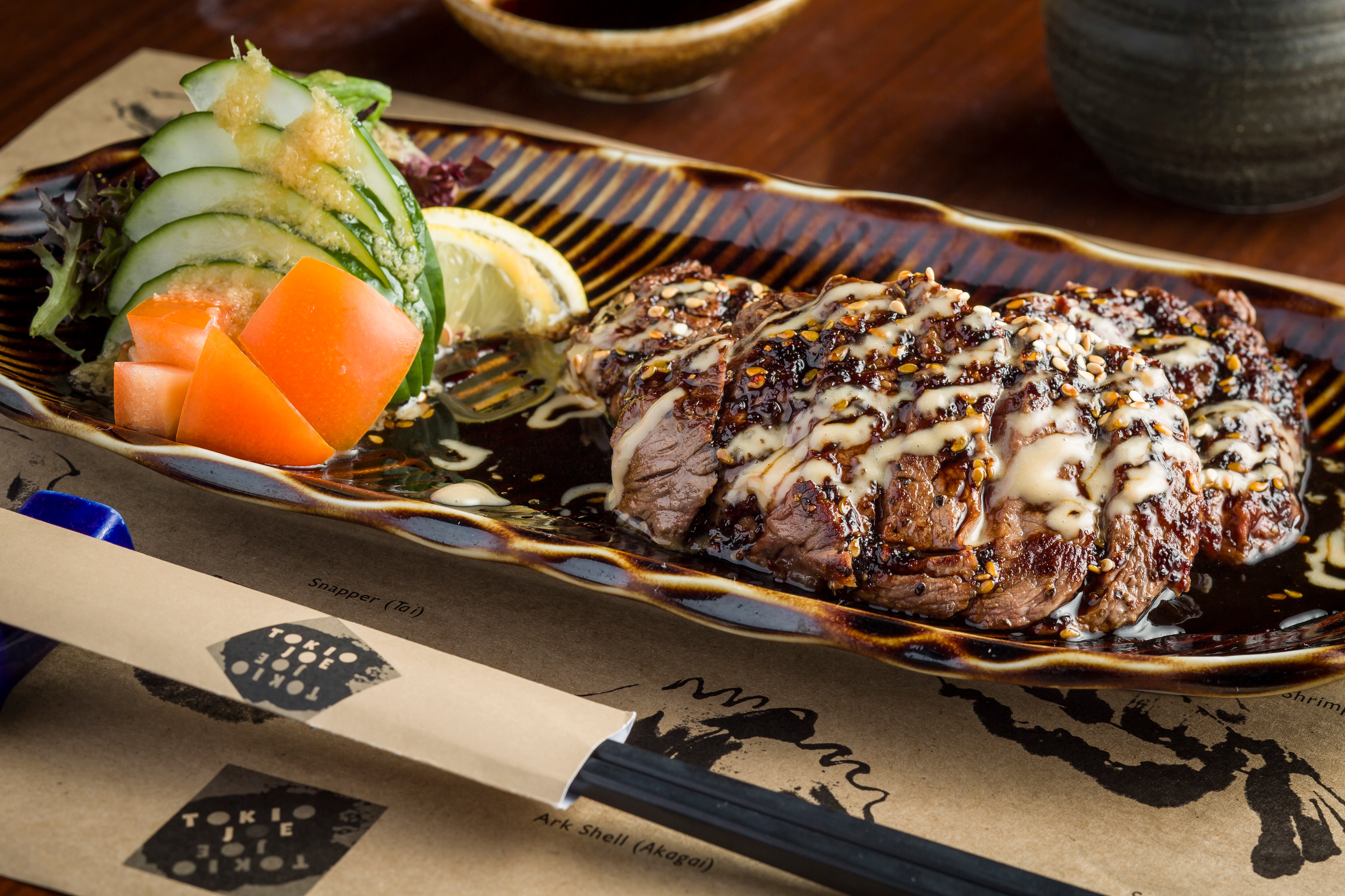 Grilled teriyaki steak best sale