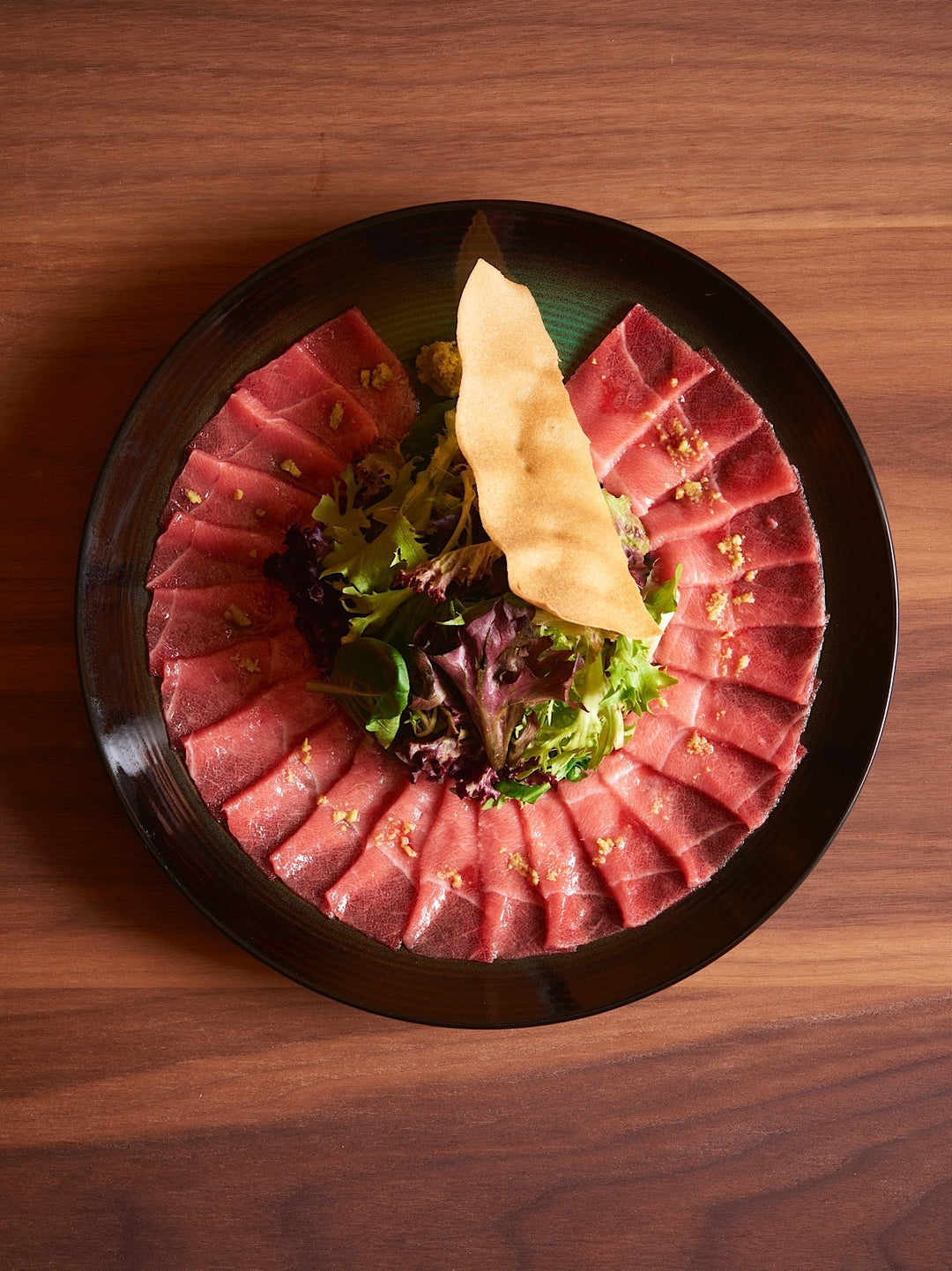 Tuna Sashimi Salad with Greens and Sweetened Vinegar | LKF Concepts